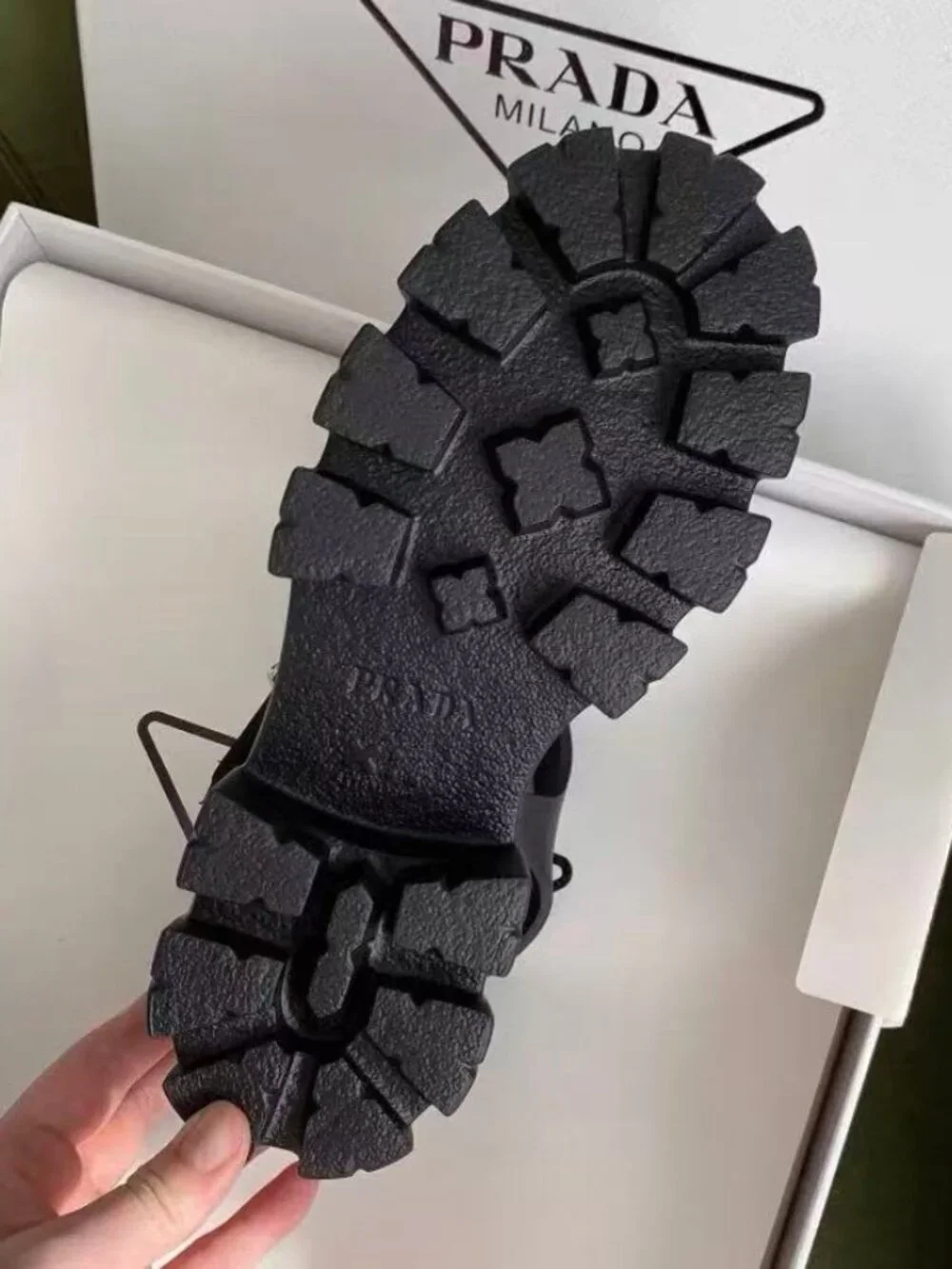 Prada Black Monolith Fisherman Chunky Sandals Triangle Logo